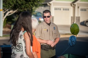 Sheriff's deputy with neighborhood watch group