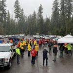 Searchers attending briefing